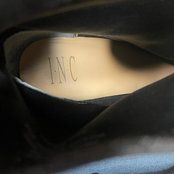 INC Black Rhinestone Padded Bray Pointed Toe Stiletto Booties size 10 - Picture 5 of 12